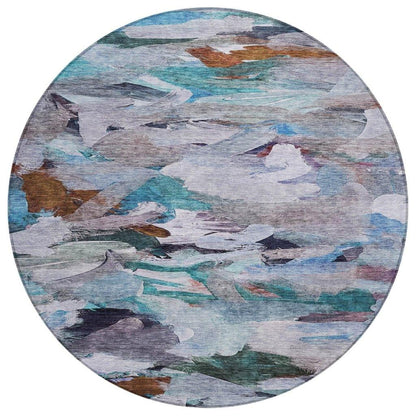 LOOMLAN Rugs Loomari Blue Washable Indoor-Outdoor Rug