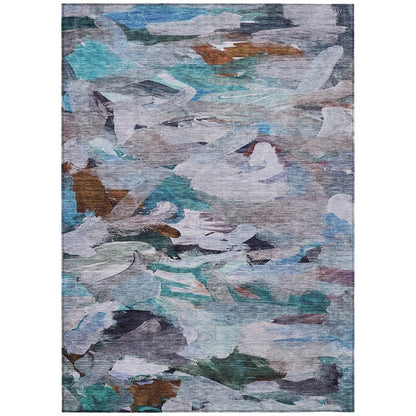 LOOMLAN Rugs Loomari Blue Washable Indoor-Outdoor Rug