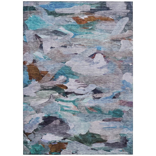 LOOMLAN Rugs Loomari Blue Washable Indoor-Outdoor Rug