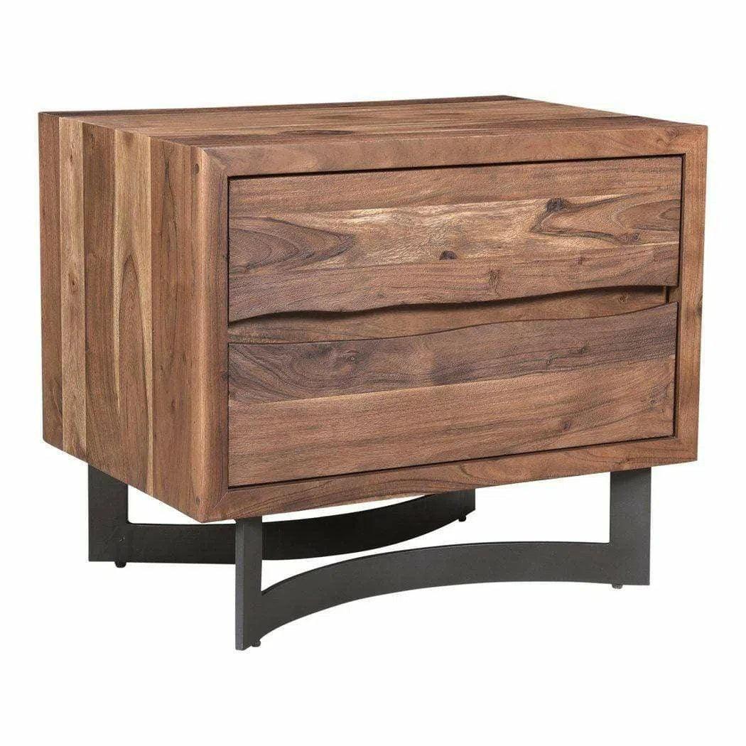 Moe's Home 26 Inch Nightstand Smoked Brown Industrial