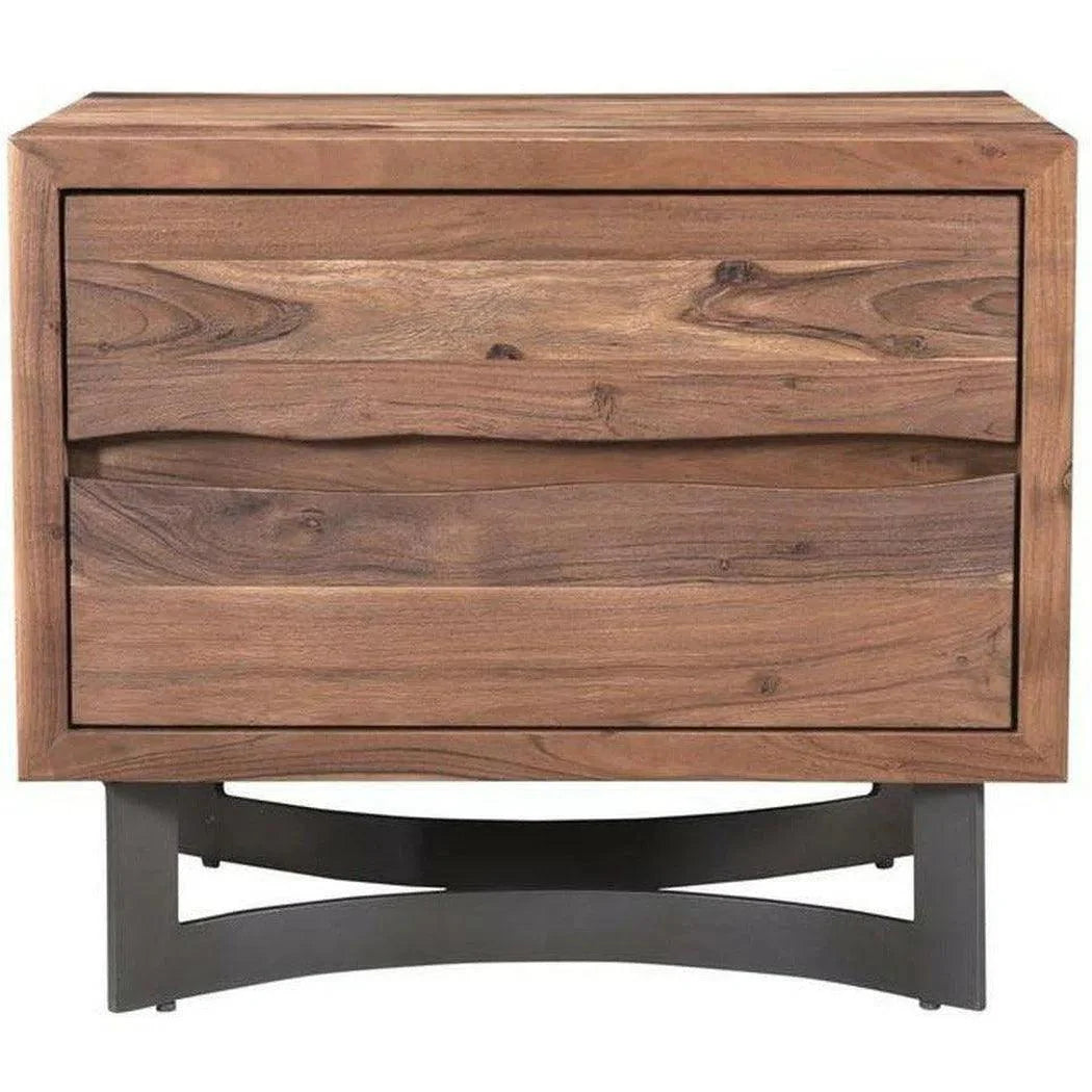 Moe's Home 26 Inch Nightstand Smoked Brown Industrial