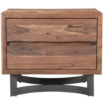 Moe's Home 26 Inch Nightstand Smoked Brown Industrial