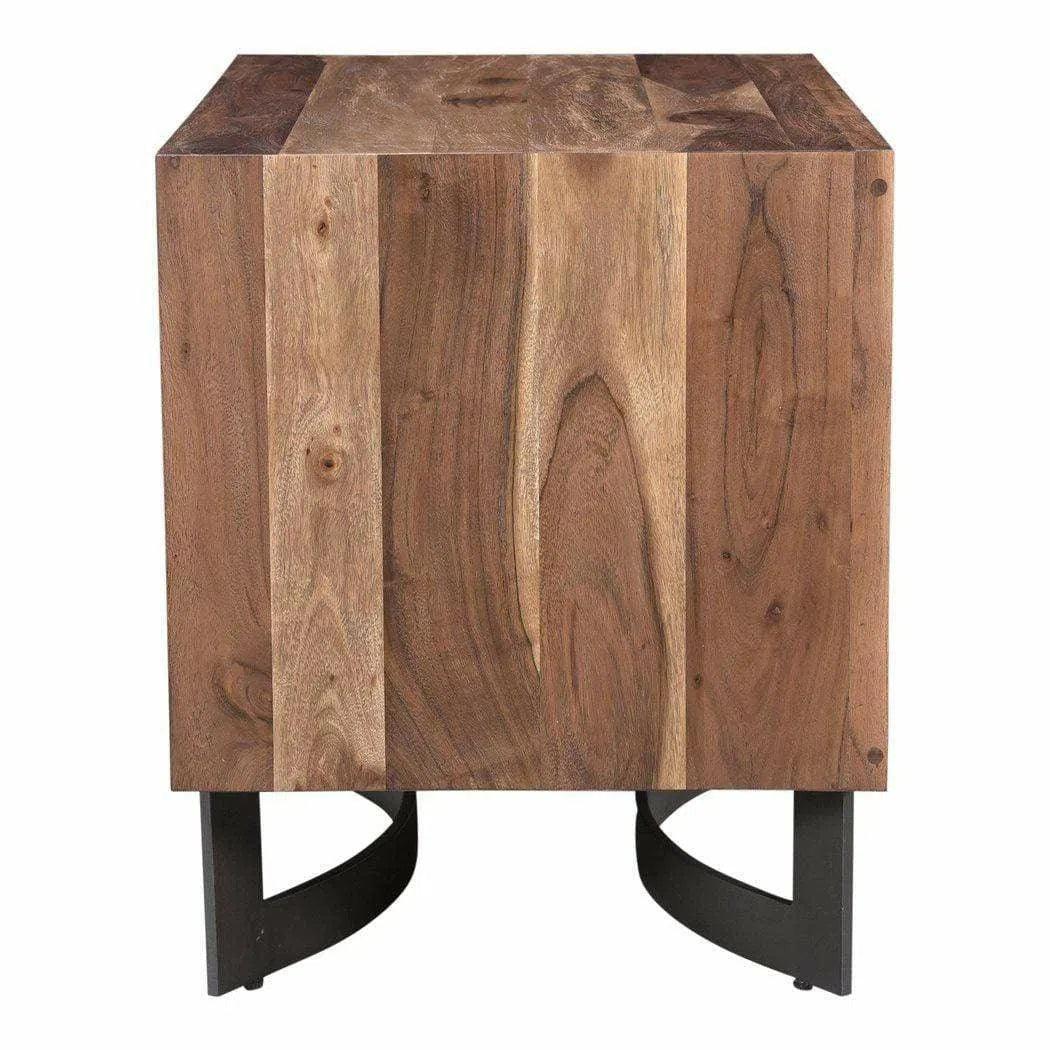 Moe's Home 26 Inch Nightstand Smoked Brown Industrial