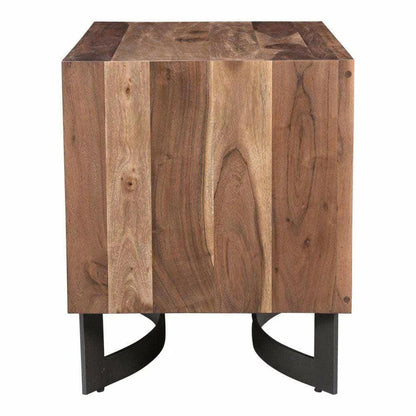 Moe's Home 26 Inch Nightstand Smoked Brown Industrial