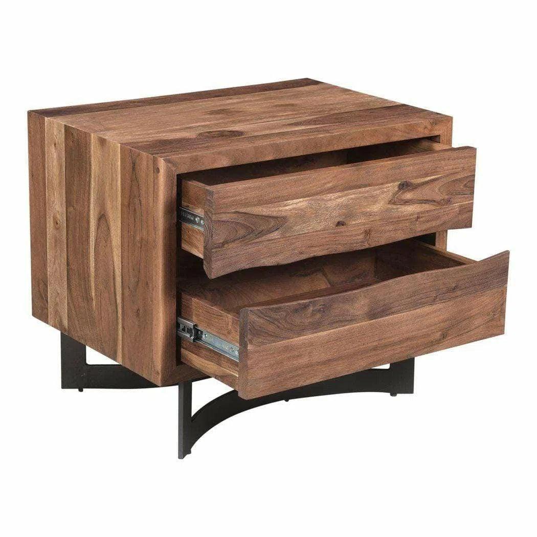 Moe's Home 26 Inch Nightstand Smoked Brown Industrial