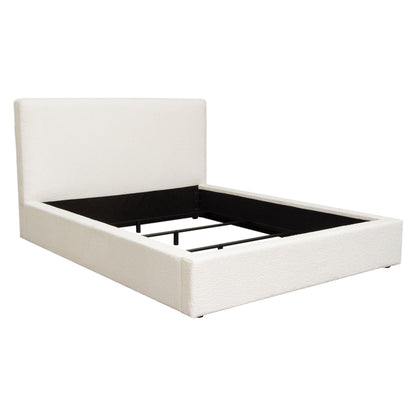 Cloud White Low Profile Bed Frame