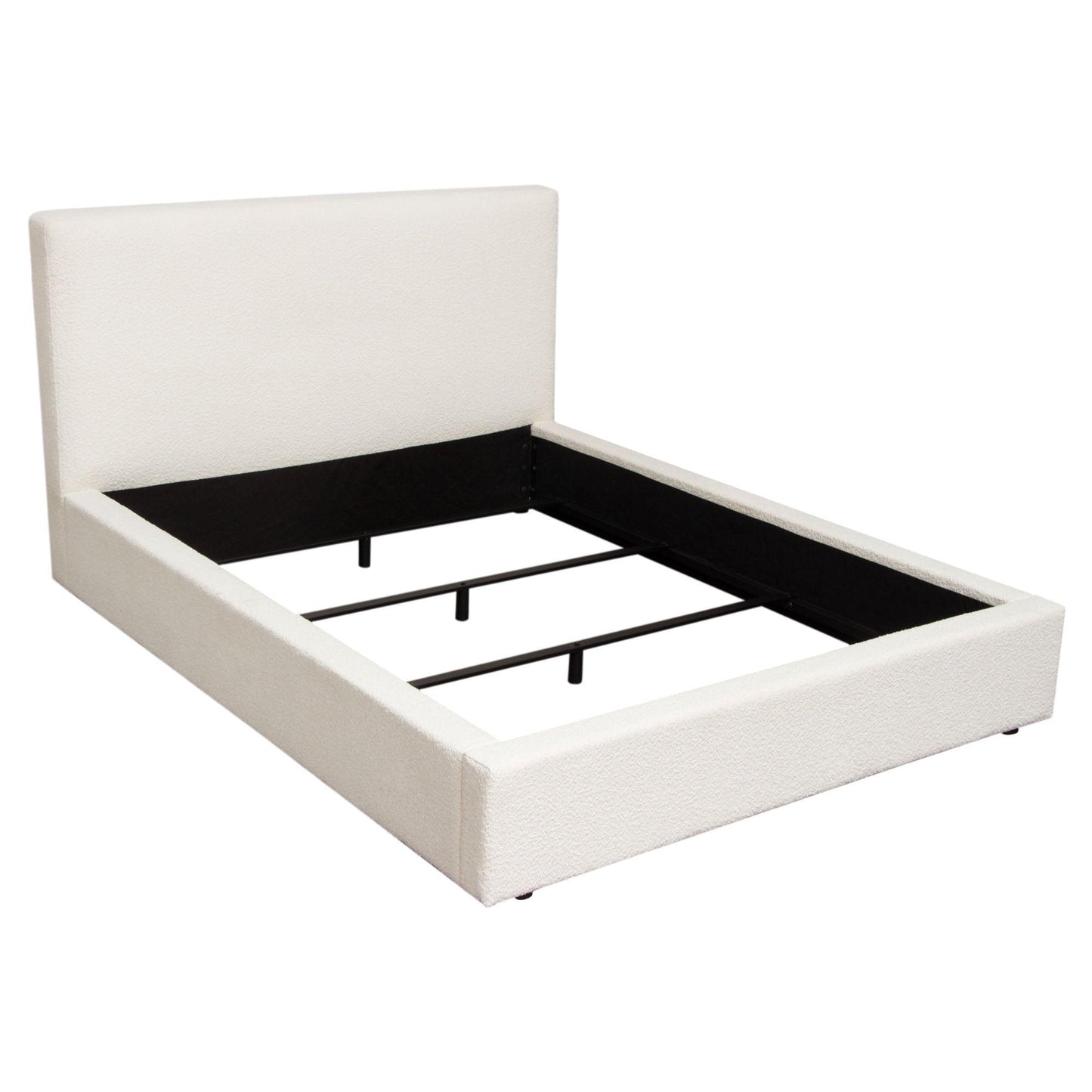 Cloud White Low Profile Bed Frame