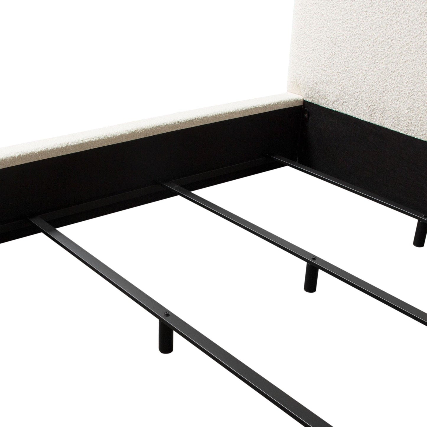 Cloud White Low Profile Bed Frame