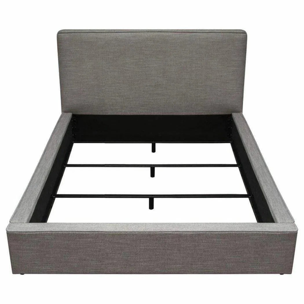 Modern Grey Low Profile Bed Frame