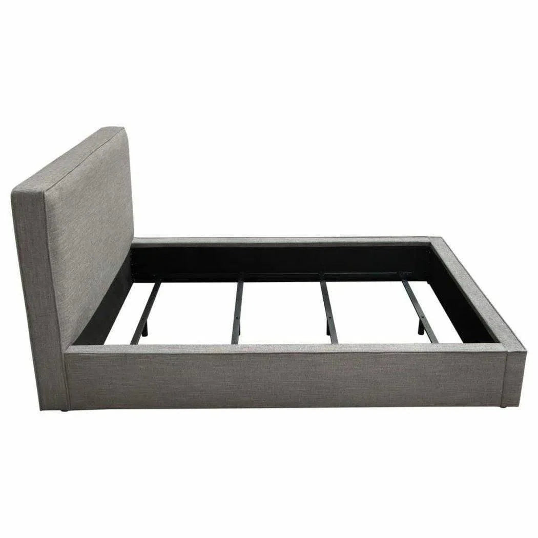 Modern Grey Low Profile Bed Frame