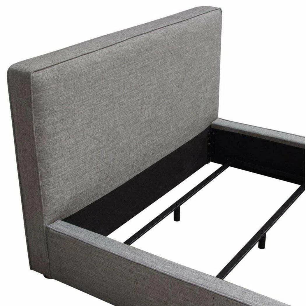 Modern Grey Low Profile Bed Frame