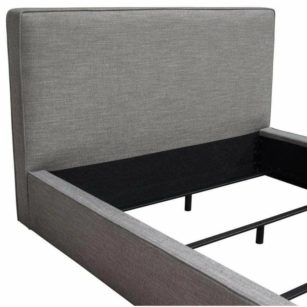 Modern Grey Low Profile Bed Frame