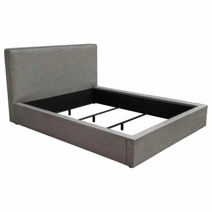 Modern Grey Low Profile Bed Frame