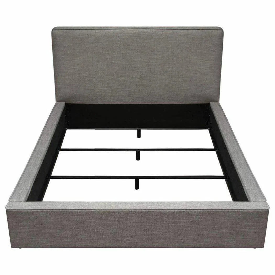 Modern Grey Low Profile Bed Frame