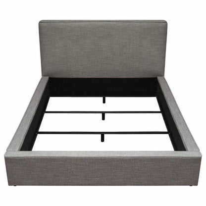 Modern Grey Low Profile Bed Frame