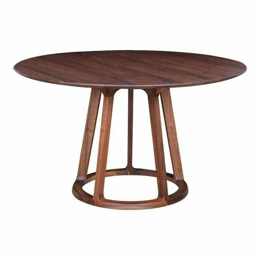 Moe's Home 47 Inch Round Dining Table Brown Mid-Century