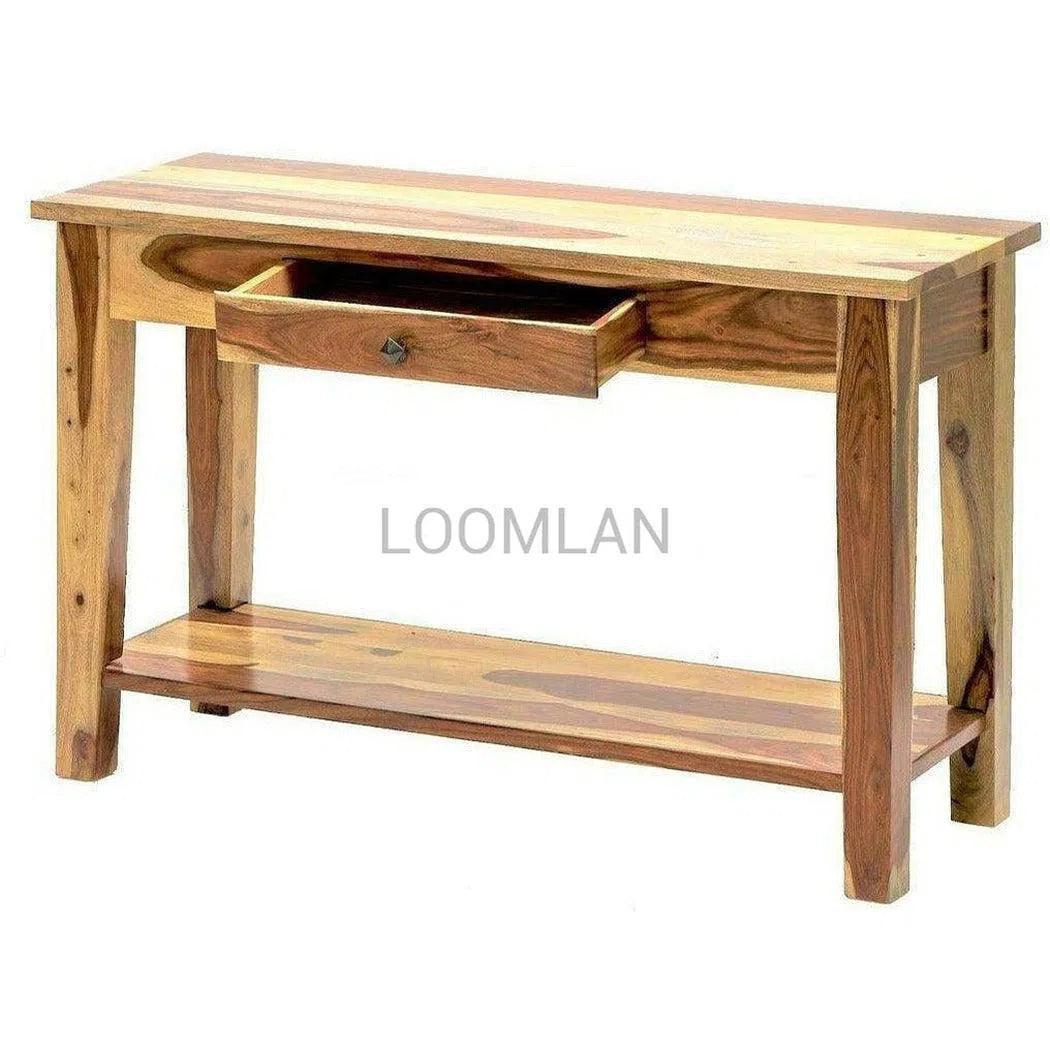 48" Wood modern rustic sofa table with storage Samoa Console Tables LOOMLAN By LOOMLAN