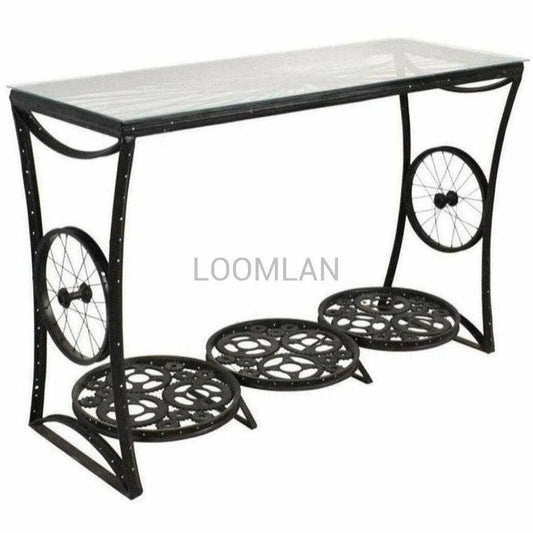 LOOMLAN Bicycle Parts Slim Console Table Storage
