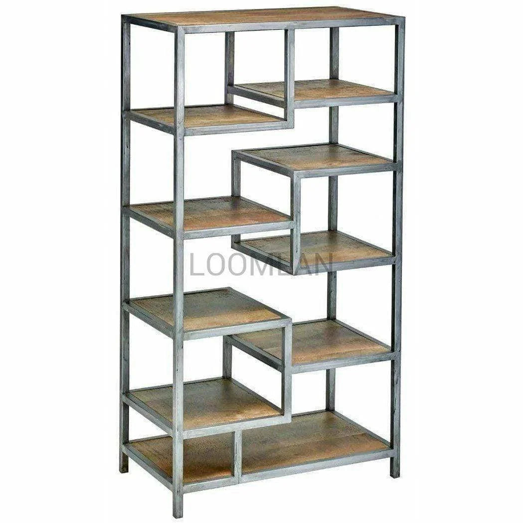 60x32 Tall Narrow Free Standing Etagere Shelf Roberto Etageres LOOMLAN By LOOMLAN