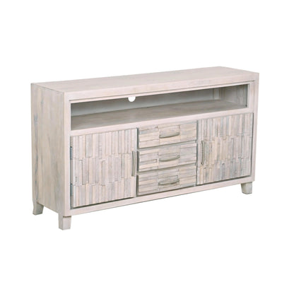 LOOMLAN Reclaimed wood planked style whitewashed Cabinet