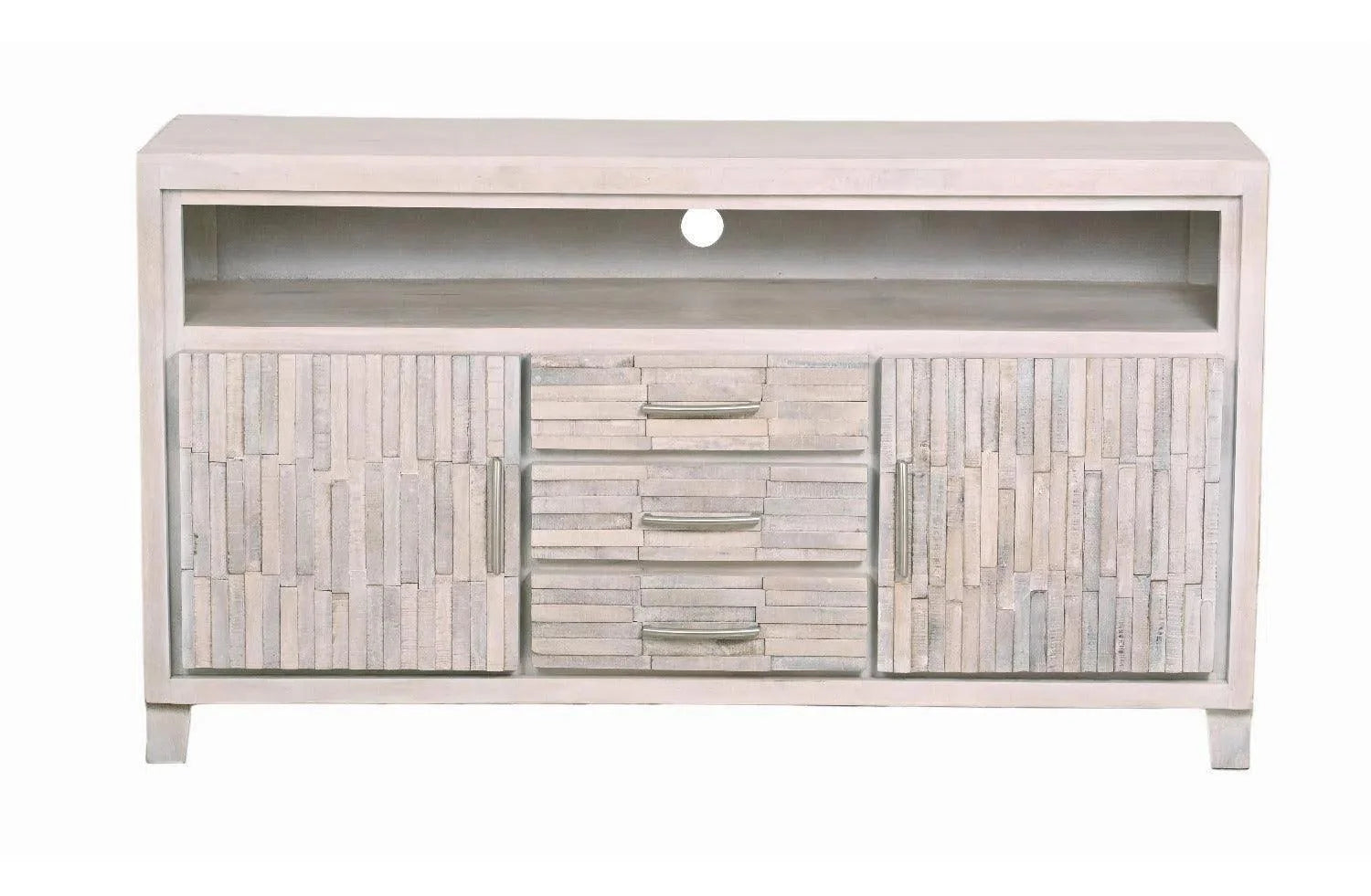 LOOMLAN Reclaimed wood planked style whitewashed Cabinet