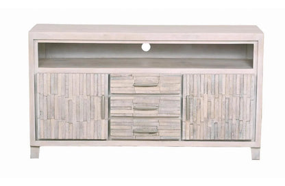 LOOMLAN Reclaimed wood planked style whitewashed Cabinet
