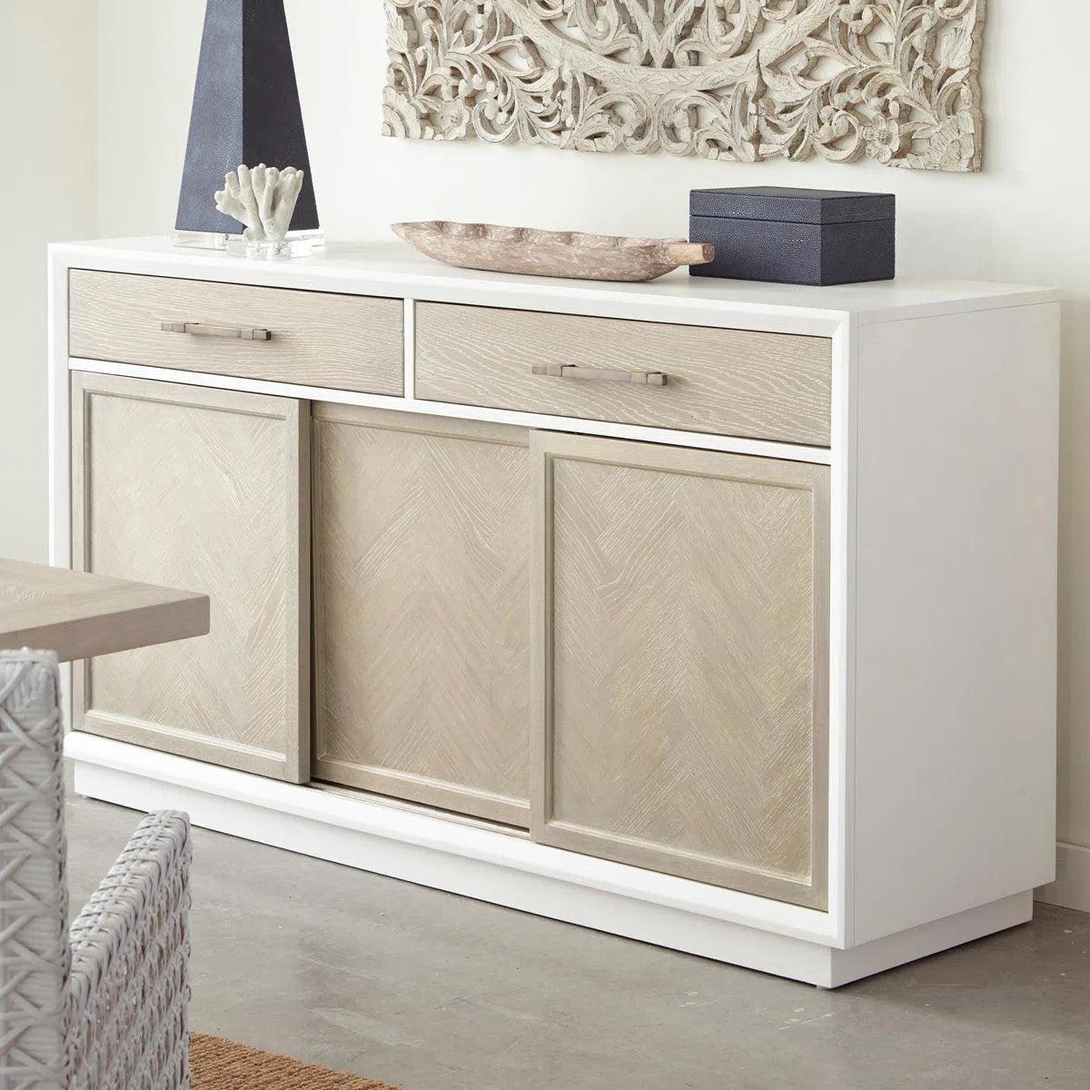 66" Solid Wood Boca Credenza With Sliding Doors Sideboards LOOMLAN By Panama Jack