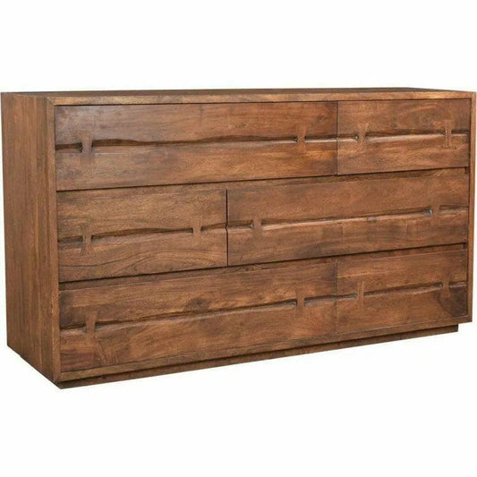 68 Inch Dresser Brown Industrial Dressers LOOMLAN By Moe's Home