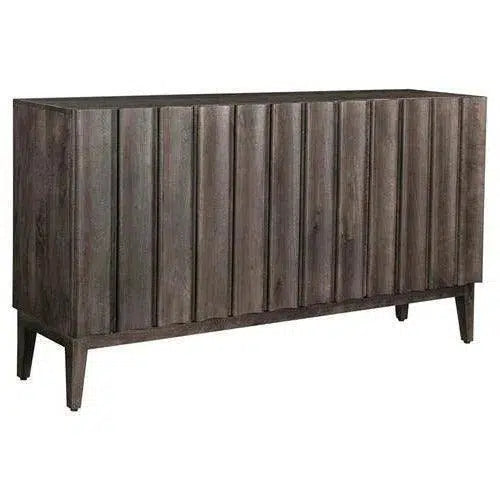 70" Brown Carved Vertical Sideboard for Dining Room Mid Century Sideboards LOOMLAN By LH Imports