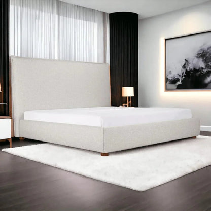 Luzon Linen Light Grey Bed Frame