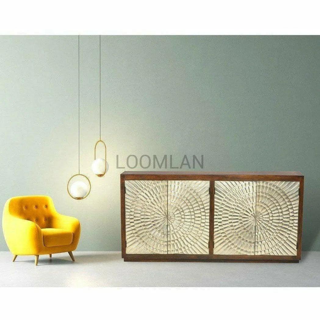 LOOMLAN Silver 4 Galvanized Doors Cabinet Greece