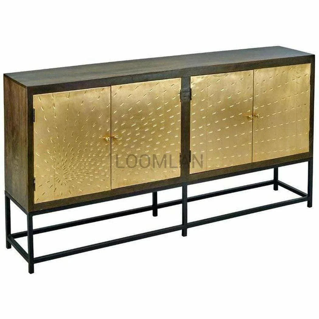 LOOMLAN Slim Solid Wood Sideboard on Stand