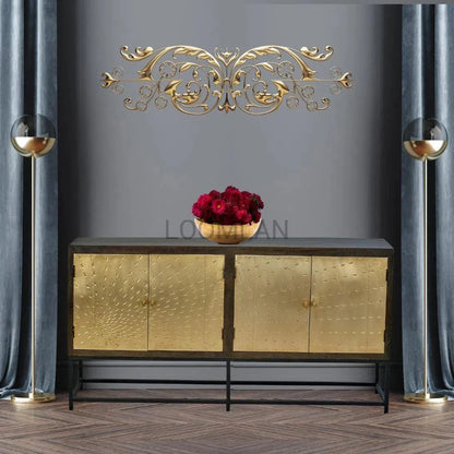 LOOMLAN Slim Solid Wood Sideboard on Stand