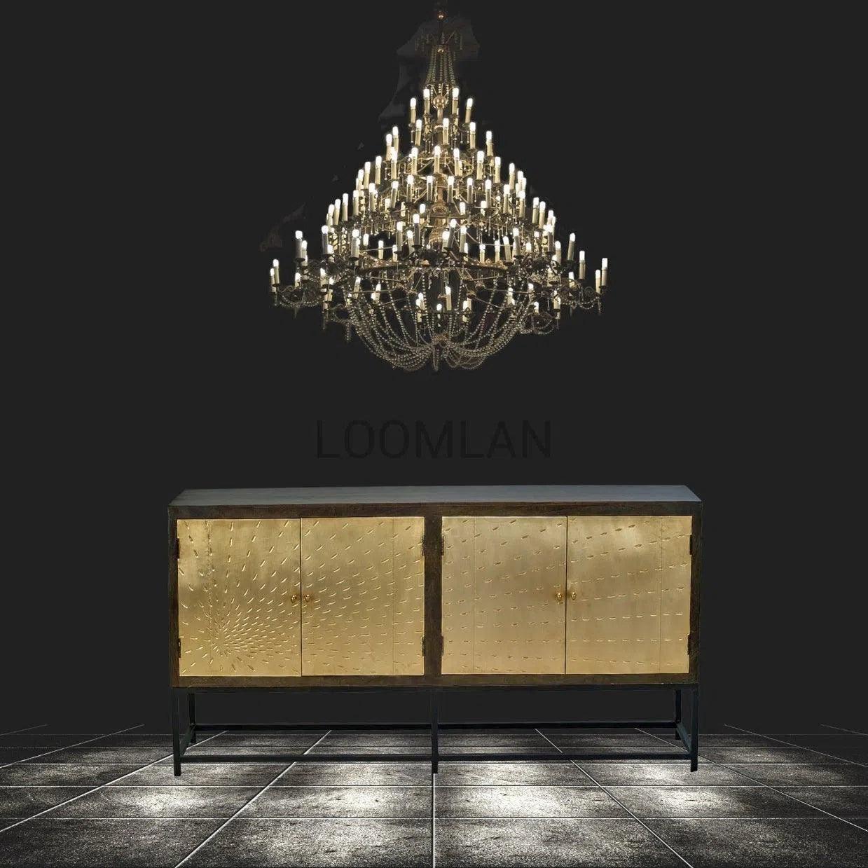 LOOMLAN Slim Solid Wood Sideboard on Stand