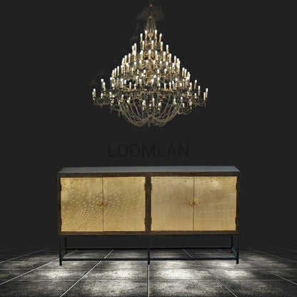 LOOMLAN Slim Solid Wood Sideboard on Stand