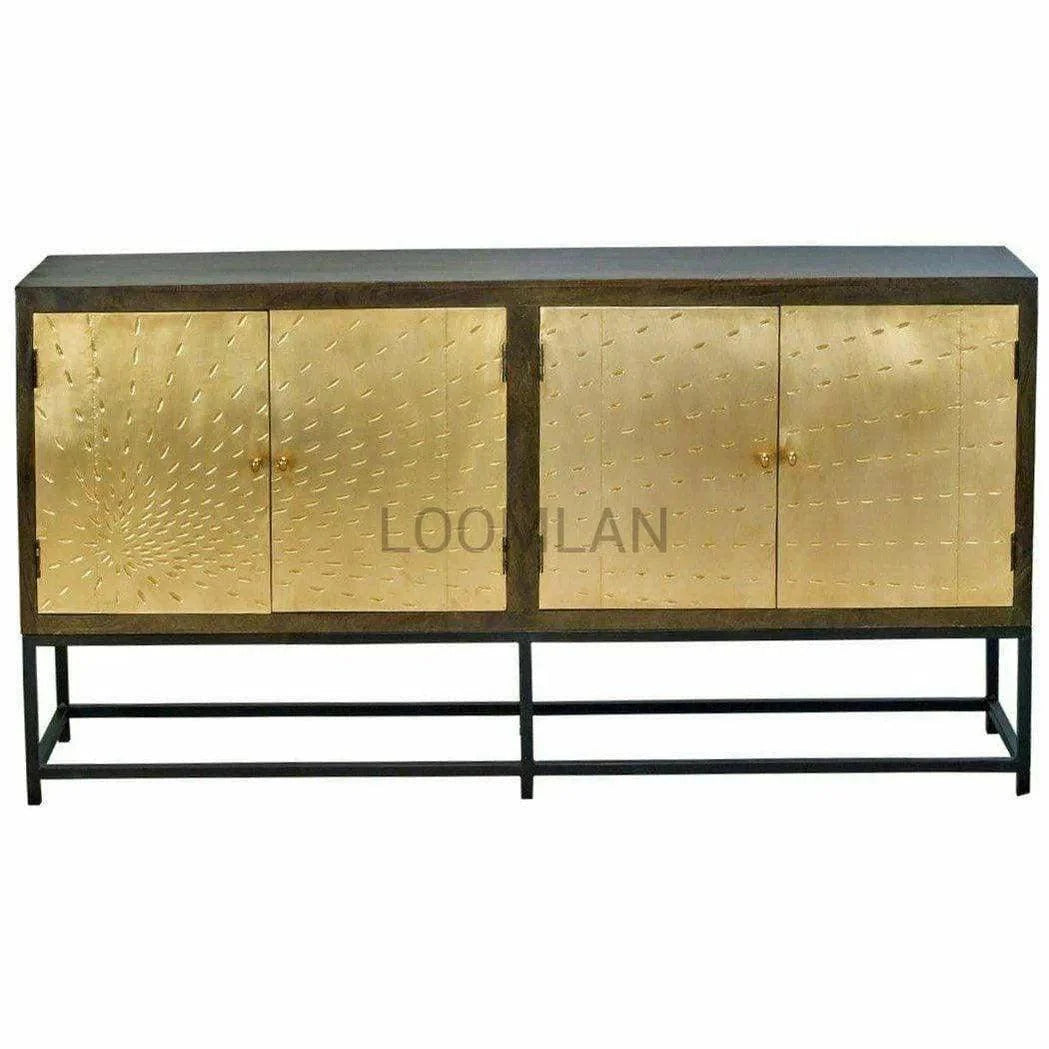 LOOMLAN Slim Solid Wood Sideboard on Stand