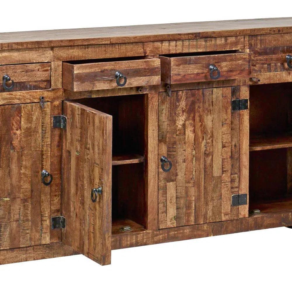 80" Sustainable Furniture Reclaimed Wood Sideboard with Drawers Sideboards LOOMLAN By LOOMLAN