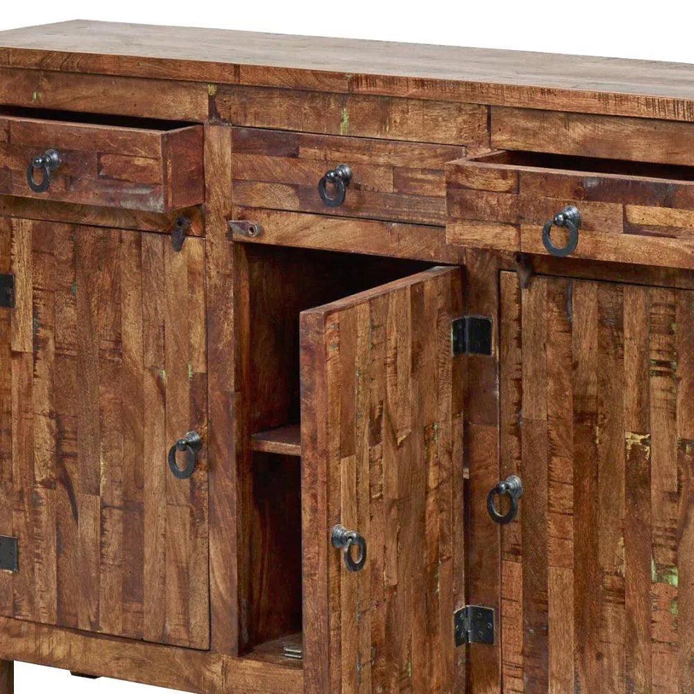 80" Sustainable Furniture Reclaimed Wood Sideboard with Drawers Sideboards LOOMLAN By LOOMLAN