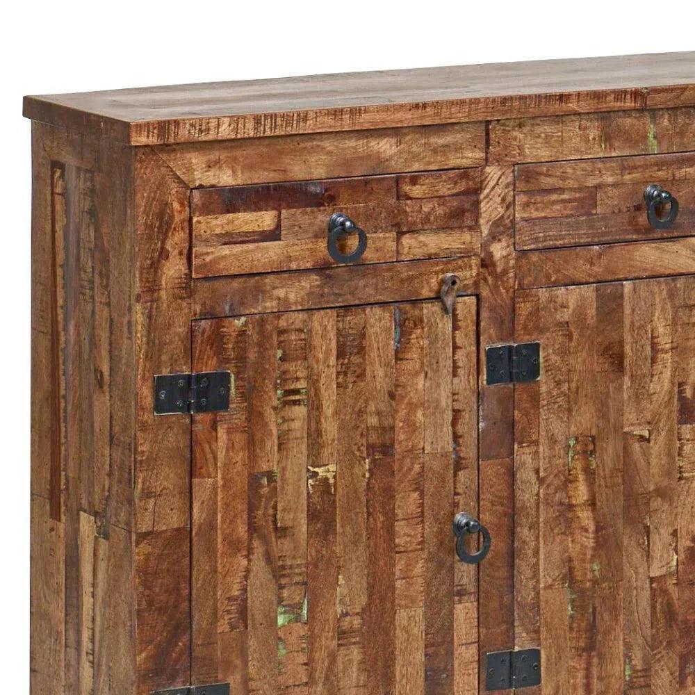 80" Sustainable Furniture Reclaimed Wood Sideboard with Drawers Sideboards LOOMLAN By LOOMLAN