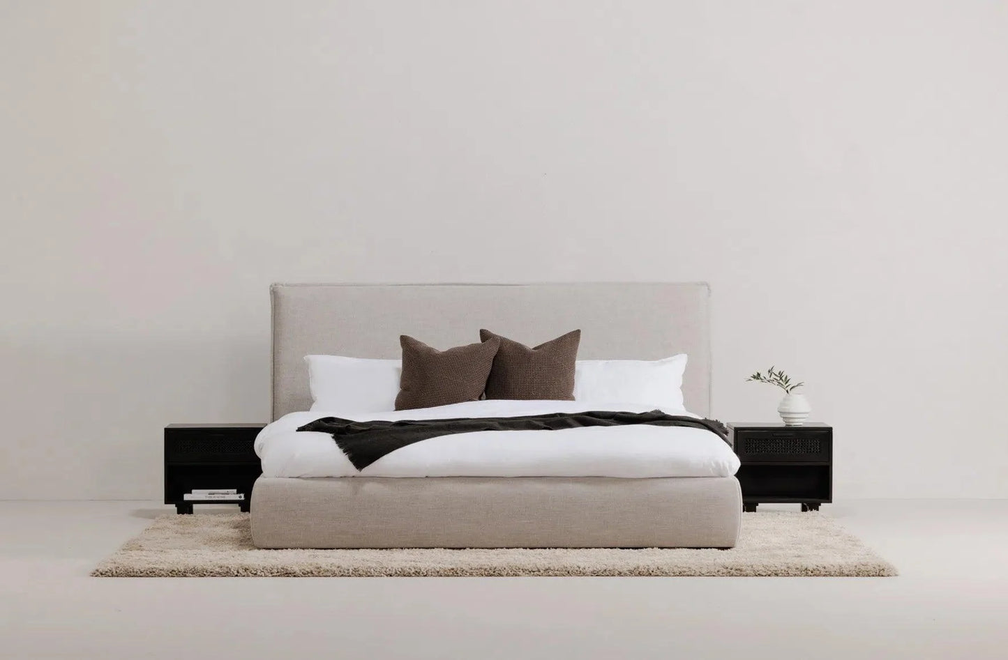 Luzon Linen Light Grey Bed Frame