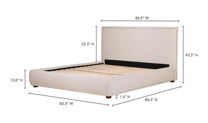 Luzon Linen Light Grey Bed Frame