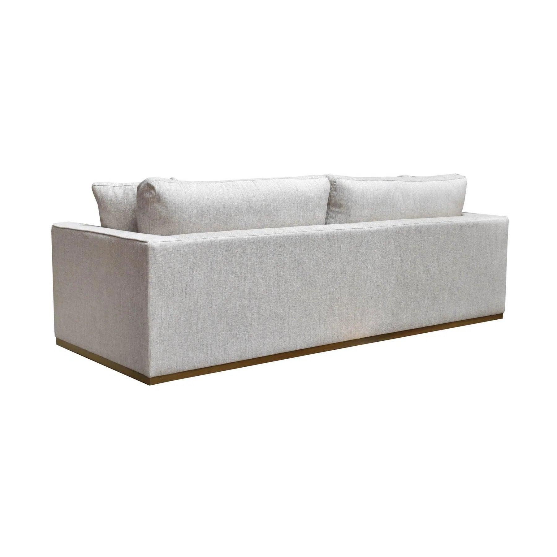97" Oversized Sofa Off White Linen Reversible Cushions Sofas & Loveseats LOOMLAN By LH Imports