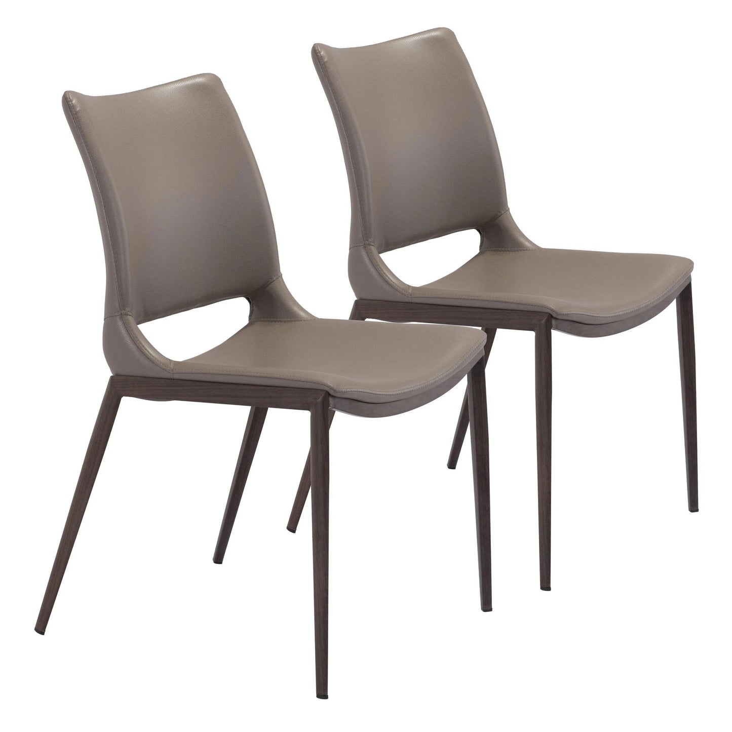 Ace Leather Upholstered Armless Dining Chair (Set Of 2)