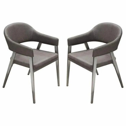 Adele Leather Upholstered Modern Dining Chair (Set Of 2)