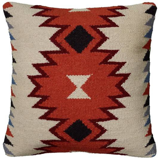 Adil Western Red Throw Pillow With Down Insert Throw Pillows LOOMLAN By LOOMLAN