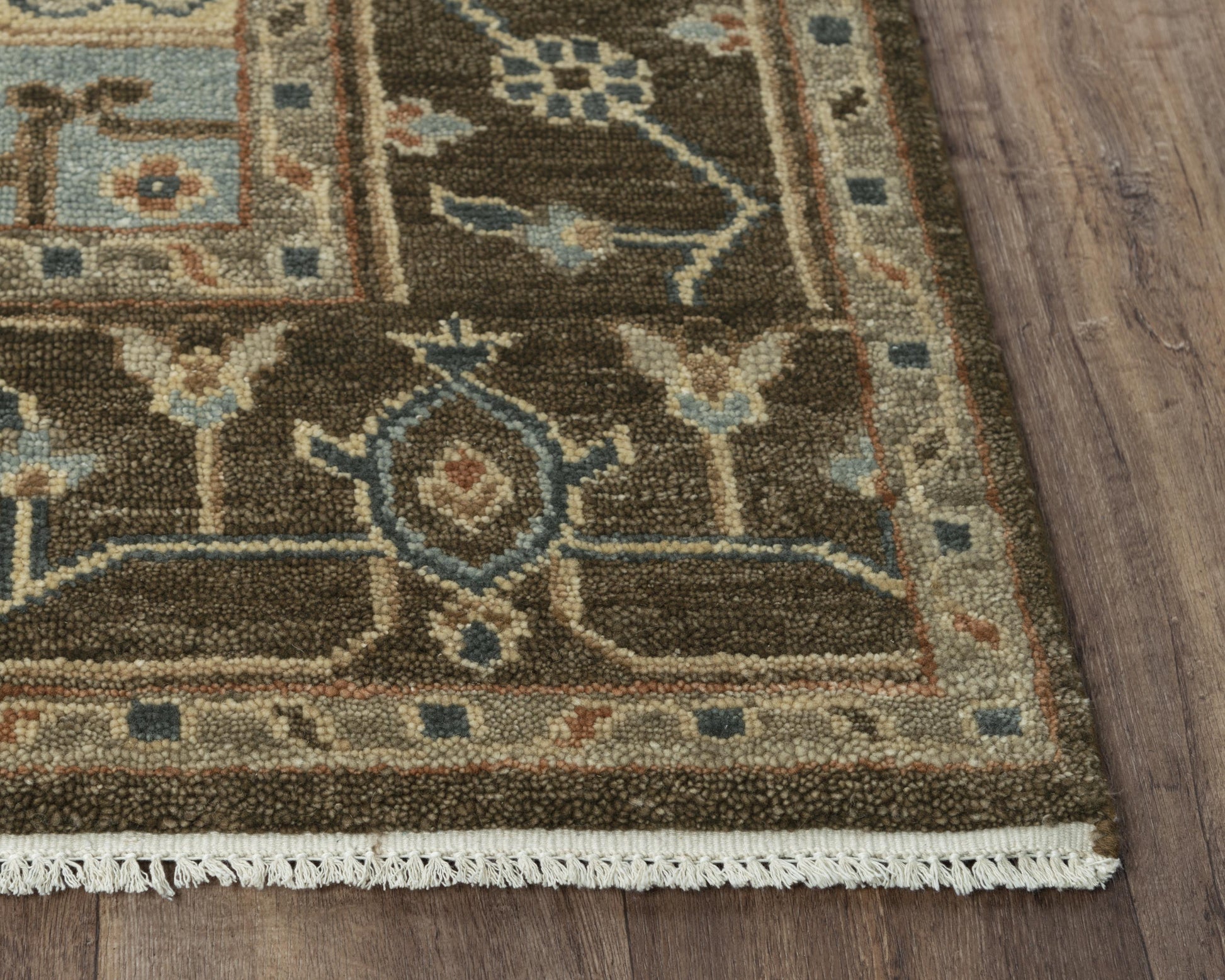 Ados Medallion Dark Brown Large Area Rugs For Living Room Area Rugs LOOMLAN By LOOMLAN