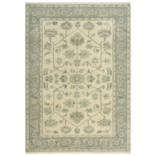 Afta Border Pastel Teal Large Area Rugs For Living Room Area Rugs LOOMLAN By LOOMLAN