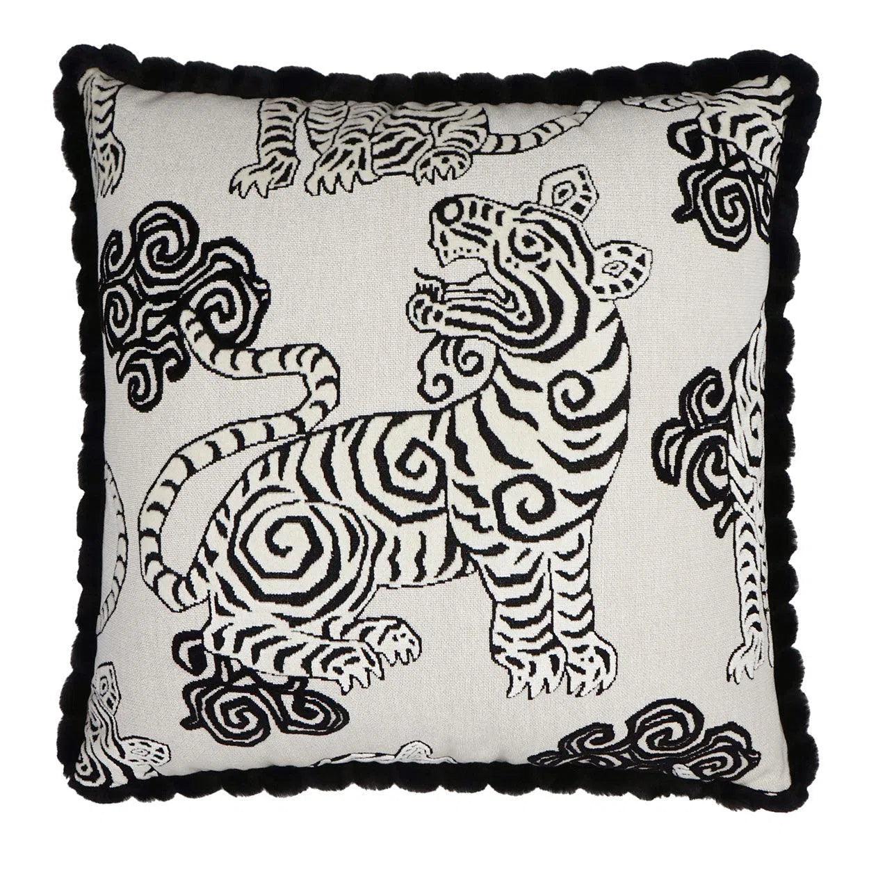 Akbar Tuxedo Novelty Black Large Throw Pillow With Insert Throw Pillows LOOMLAN By D.V. Kap