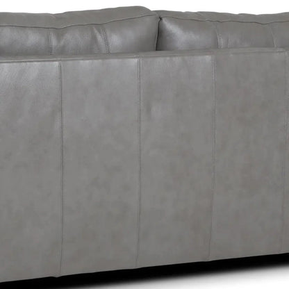 Alabama High Back Leather Sofa Dark Gray Made In the USA Sofas & Loveseats LOOMLAN By Uptown Sebastian