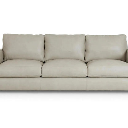 Alabama High Back Leather Sofa Light Gray Made In the USA Sofas & Loveseats LOOMLAN By Uptown Sebastian